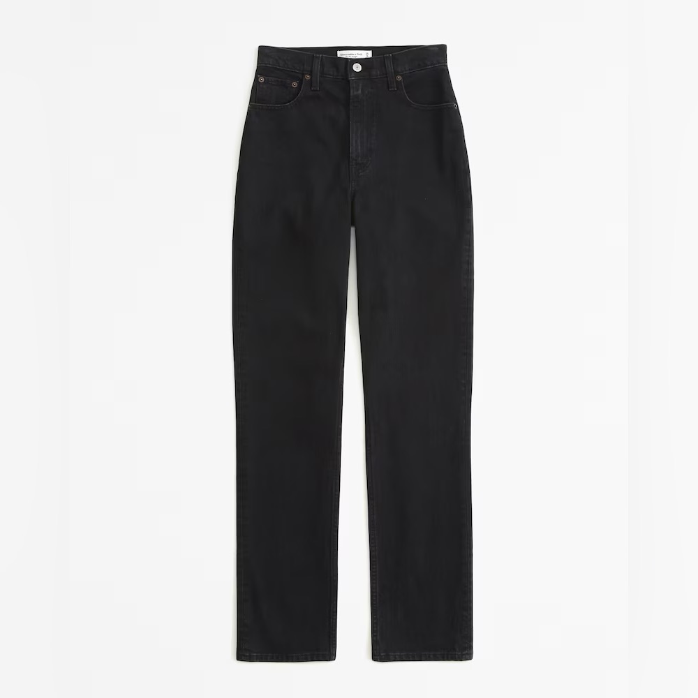 Abercrombie & Fitch Black 90’s Straight Ultra High Rise Jeans